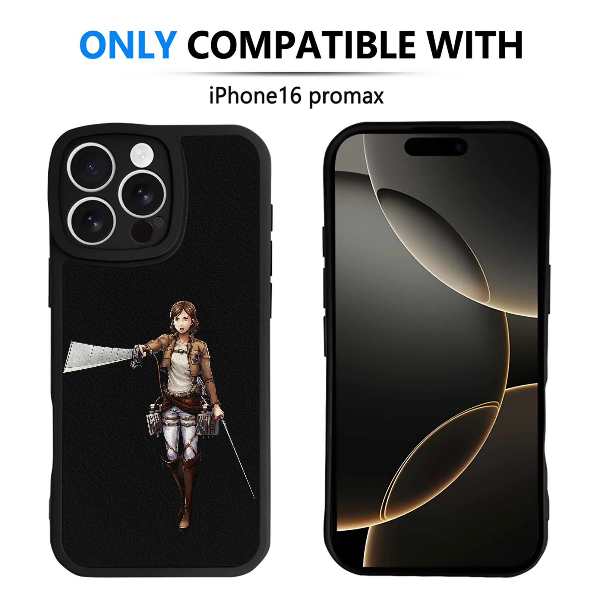 （画像用） 進撃の巨人 Attack on Titan 【iPhone 16シリーズ対応】シリコンスマホケース（レザー調） 材質：シリコン
